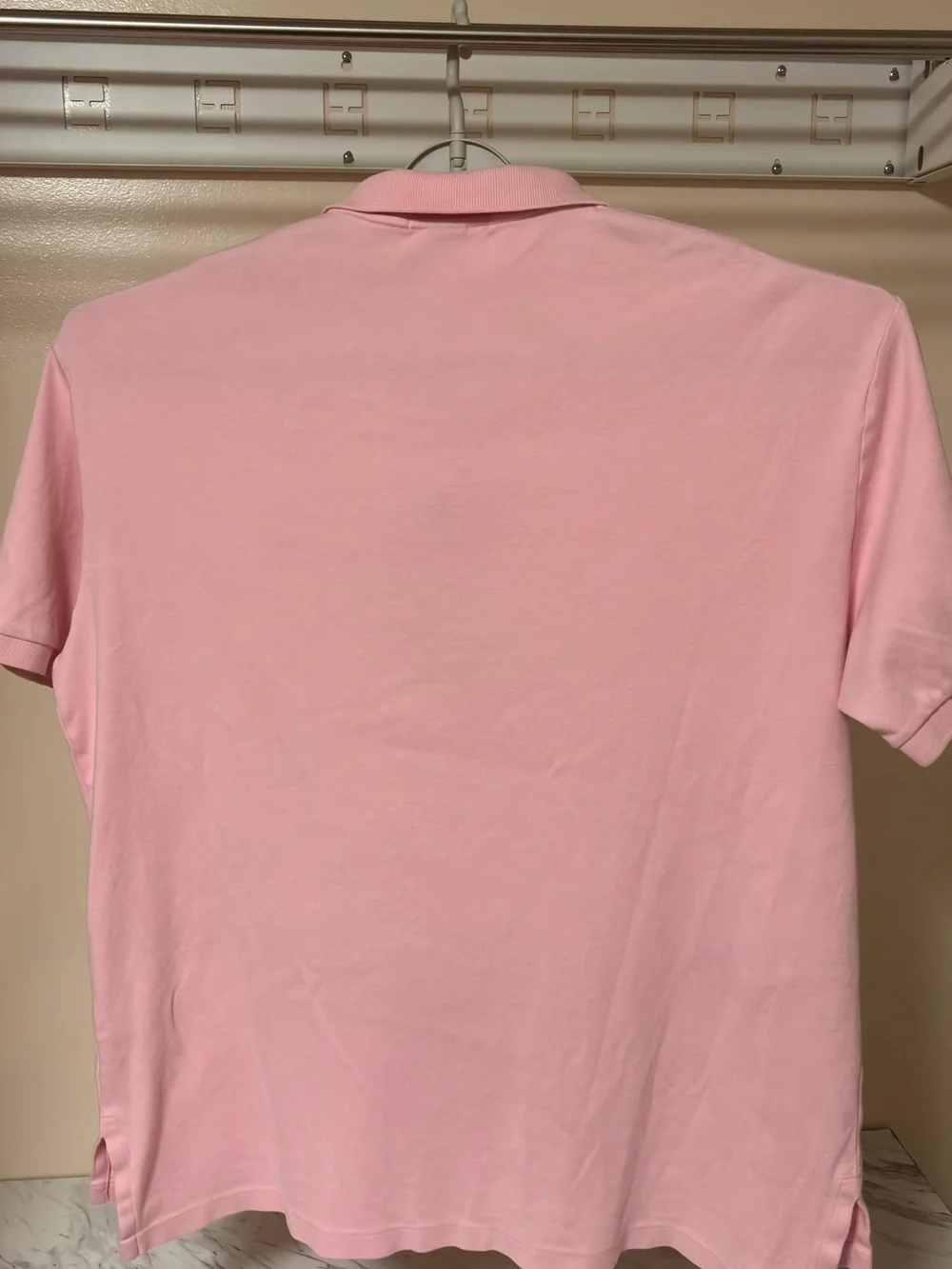 Ralph Lauren Pink Short-Sleeve Polo with Blue Pony